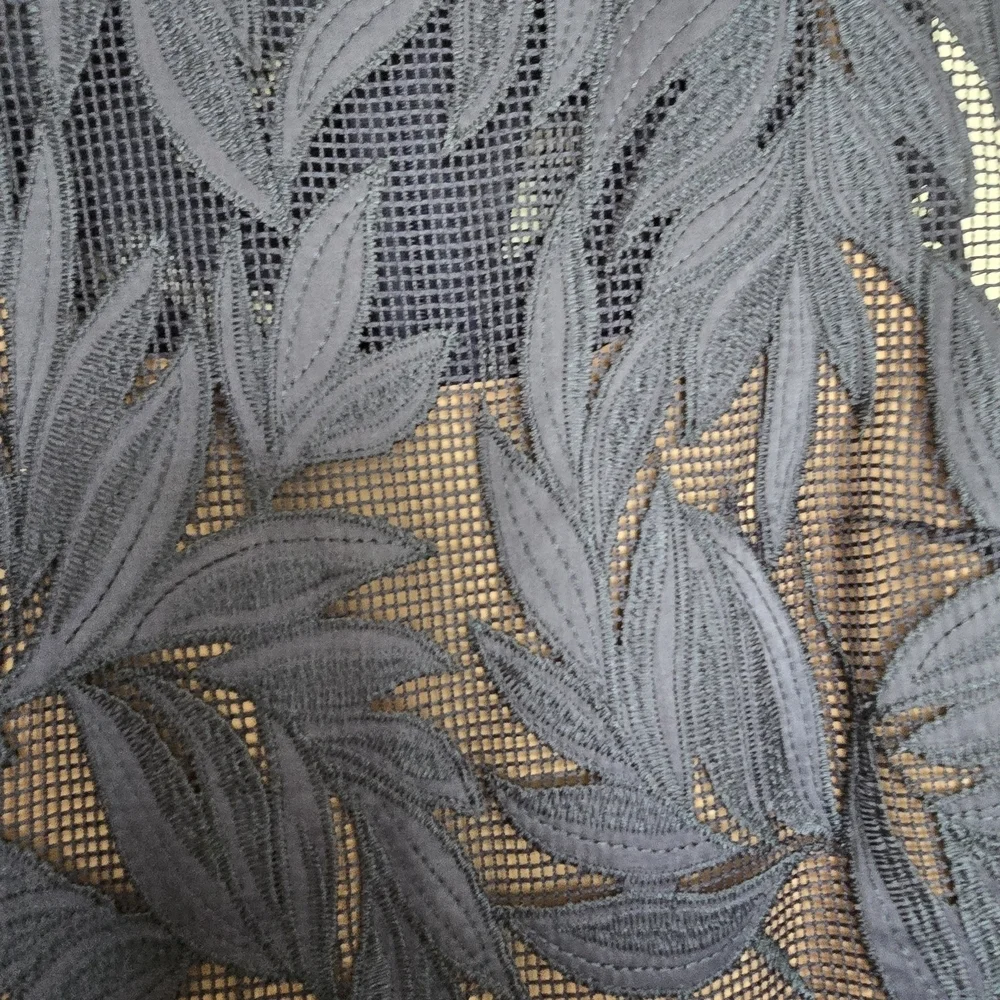 Michael Kors Navy Leaf Pattern Mini Dress
